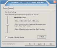 Internet Utility - Popup Blocker screenshot